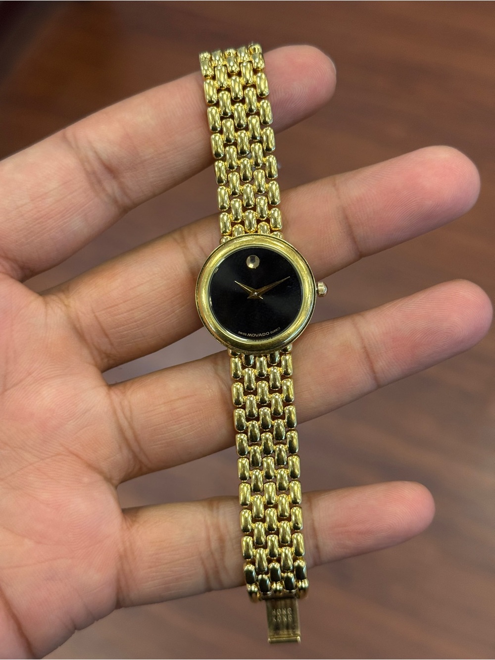 Movado classic museum Gold-Tone Black Dial Women's Bracelet Watch